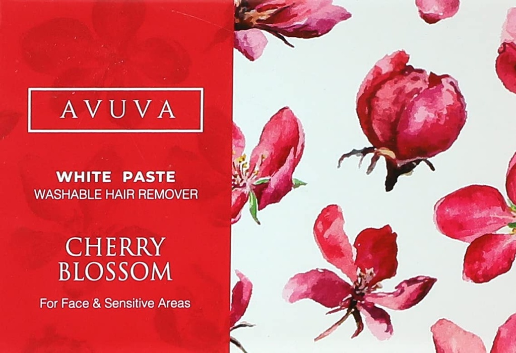 avuva white paste hair removal - 100 gm cherry blossom