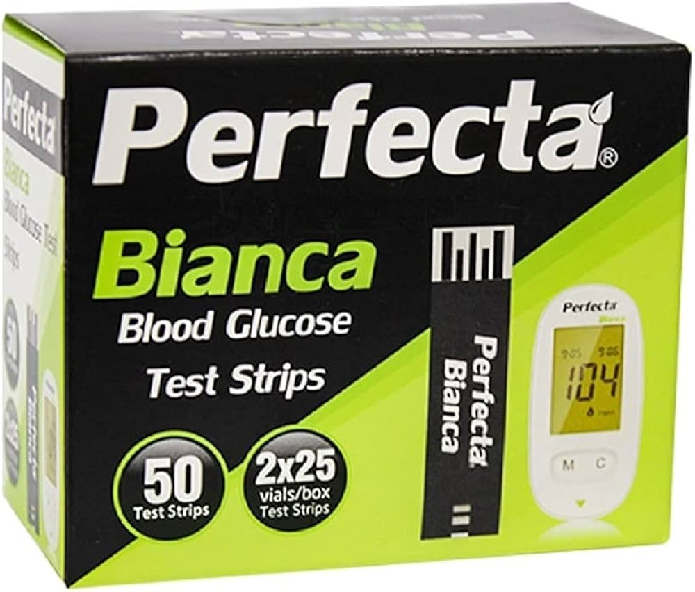 Perfecta Bianca BLOOD Glucose Test Strips 25 Pcs