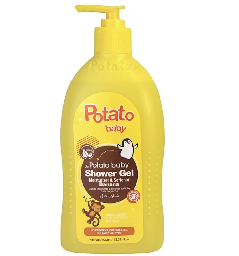 Potato Baby Shower Gel Moisturizer&Softener Parapen Free With Banana-400ml