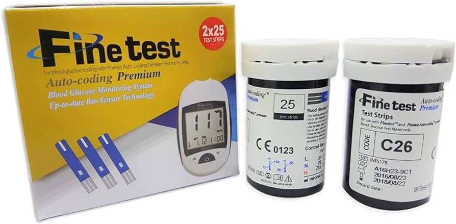 Fine test sugar strips