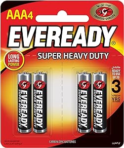 Eveready Battery Black, Pack of 4
