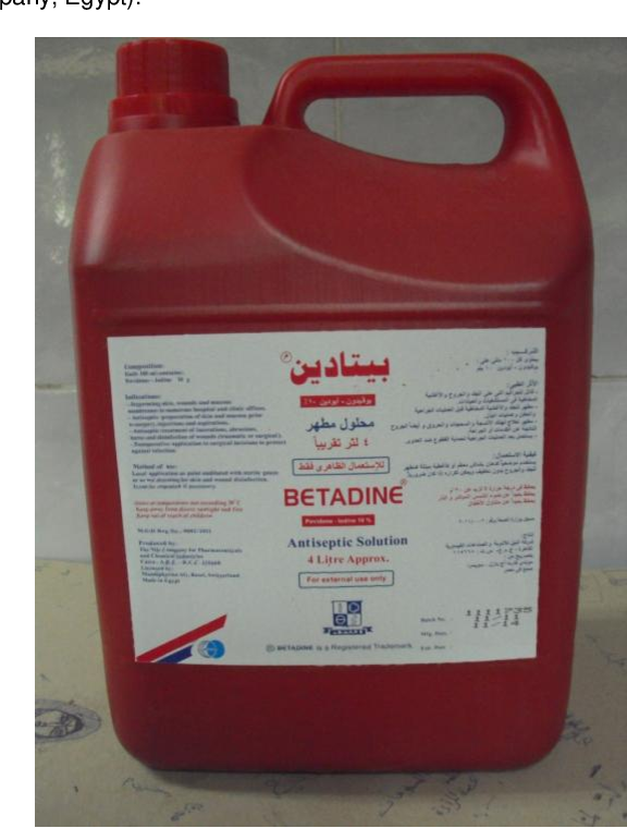 Betadine 4 liter canister with povidone