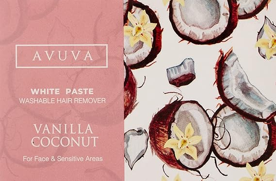 avuva white paste hair removal - 100 gm vanilla coconut