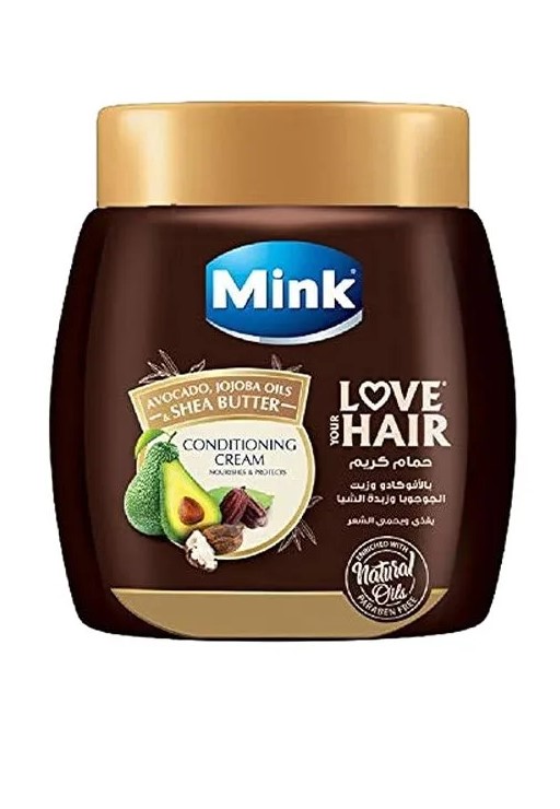 Mink Love Your Hair Conditioning Cream with Avocado, Jojoba Oils and Shea Butter - 400 ml