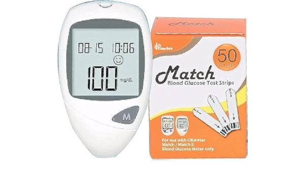 Match Blood Glucose Test Strips 50 Pcs